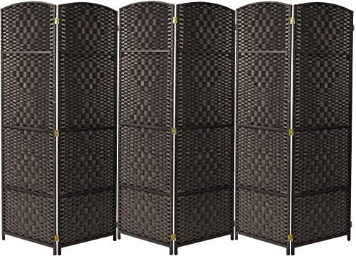 Adjustable 4 Panels Cutout Room Divider Double Hinged Folding Privacy Screens us 