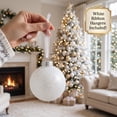 thumbnail image 2 of Sleetly White Christmas Ball Ornaments – 3.15” Shatterproof Glitter Snowball Decorations for Holiday Xmas Tree Decor, 12-Pack, 2 of 10