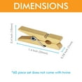thumbnail image 3 of Mini Natural Wooden Clothespins, 60pcs, 1.4 Inch Photo Paper Peg Pin Craft Clips for Scrapbooking, Arts & Crafts, Hanging Photos (60pc Natural No Twine), 3 of 7