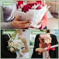 thumbnail image 7 of Uxcell Flower Gift Wrapping Paper, Waterproof Bouquet Wrap for Wedding DIY Craft Red, 7 of 7