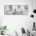 thumbnail image 5 of Abstract Canvas Wall Art Modern Abstract Artwork Canvas Prints Grey Blue Canvas Picture Contemporary Wall Art Bedroom Living Room Bathroom Office Decoration Framed Ready to Hang 12" x 16" x 3 Pieces, 5 of 6