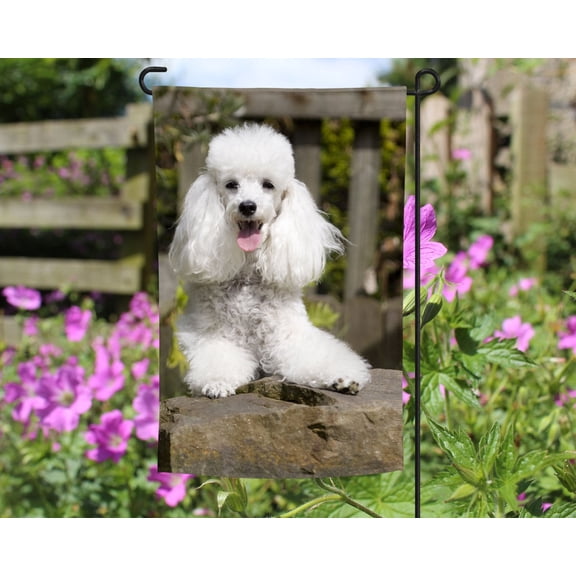 Poodle Garden Flag