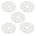 thumbnail image 1 of Uxcell 5W 120lm 6000-6500K 48mm 15-17VDC COB LED Light Chip Beads Bombilla de Ahorro de Energía Blanca 5 Paquete, 1 of 5