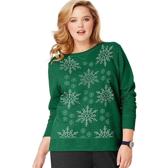 Just My Size Women's Plus Size Ugly Christmas Sweatshirt - Walmart.com