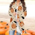 thumbnail image 2 of Camiseta de manga larga para mujer, cárdigan de otoño, cárdigan suelto, camisa estampada, cárdigan, Top, cárdigan de Halloween, camisa Fridja  hkj2531, 2 of 5