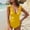 Yellow, variant on Women's Swimsuits One Piece Tummy Control Under $10 Summer Solid Color With Chest Cushion And No Steel Support Backless Strap Swimsuit