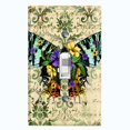thumbnail image 1 of Metal Light Switch Plate Cover Colorful Floral Butterfly Green Damask BUT028, 1 of 13
