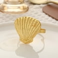 thumbnail image 6 of Coastal Theme Sea Creatures Napkin Rings Sea Shells Metal Napkin Rings Set of 612for Dinner Party, Summer, Wedding, Beach Table Decor, Family Gatherings, or Everyday Use (Silver/Golden), 6 of 9