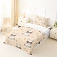 thumbnail image 3 of Manfei Sunglass French Bulldog Twin Sheets, Cute Paw Bone Bedding, Cream Beige, 3-Piece, 1 Flat Sheet, 1 Fitted Sheet and 1 Pillowcase, 3 of 6
