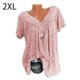 thumbnail image 1 of Camiseta de mujer con cuello en V, manga corta, camiseta de verano informal estampada, rosa, XXL tholdsy AP001653-37, 1 of 5