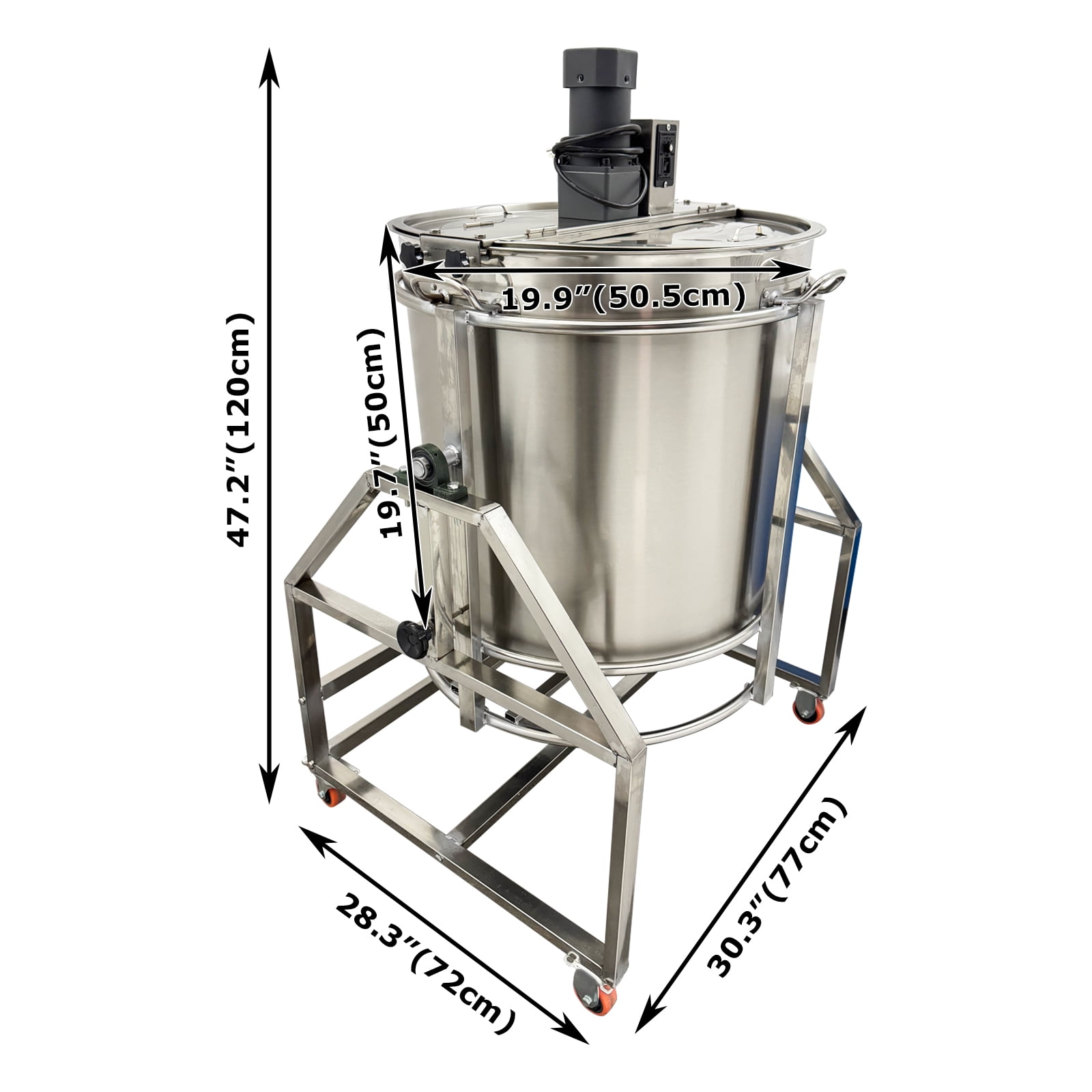 25.9gal Hand Tilt Food Mixer Natural Gas and Electric Heating Stirrer 98L 110V