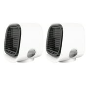 2Pcs Mini Air Conditioner Cooling Air Fan Humidifier Purifier Home Travel Cooler