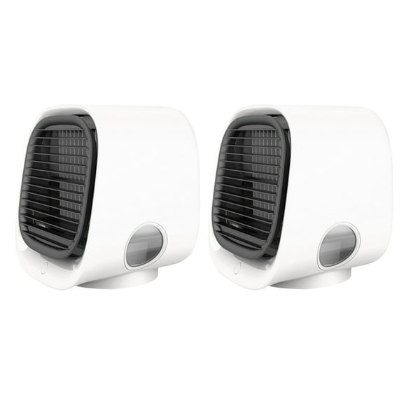 2Pcs Mini Air Conditioner Cooling Air Fan Humidifier Home Travel
