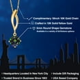 thumbnail image 2 of Gem Stone King 10K Yellow Gold Green Mystic Topaz Pendant Necklace for Women | 1.00 Cttw | Gemstone November Birthstone | Round 6MM | With 18 inch Chain, 2 of 6