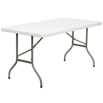 Flash Furniture Elon 5' Rectangular All-Occasion Plastic Folding Event Table, White