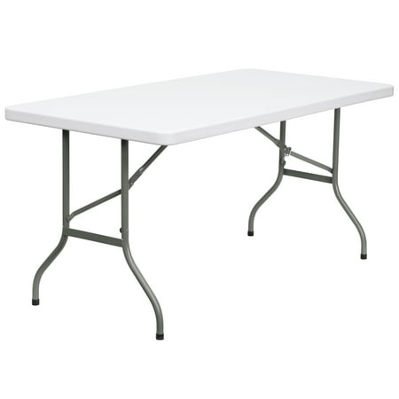 flash furniture elon 5  rectangular all-occasion plastic folding event table  white