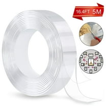 eboboin Double Sided Tape Heavy Duty,Reusable Strong Sticky Wall Tape Strips Transparent Tape Poster Carpet Tape for Paste Items,Household (9.85FT)