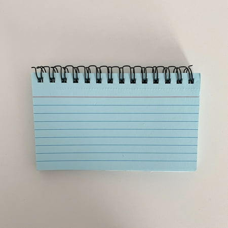 Simple horizontal line color tearable coil index card small notebook ...
