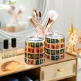 thumbnail image 3 of Yayeee 2 Pack Qtip Holder Bathroom Cotton Swab Canister with Lid Clear Dispenser Set, Jungle Stamp, 3 of 6