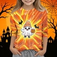 thumbnail image 6 of Dvprdro Girls Halloween Print Crew Neck 3/4 Sleeve Tunic T-Shirt Vintage Casual Pullover Top Fall Holiday Daily Wear, 6 of 6