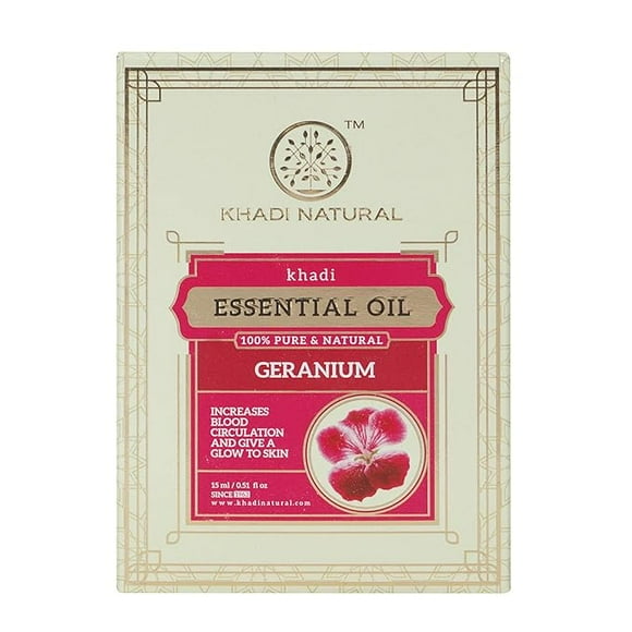 KHADI NATURAL Huile Essentielle de Géranium (15 ml)