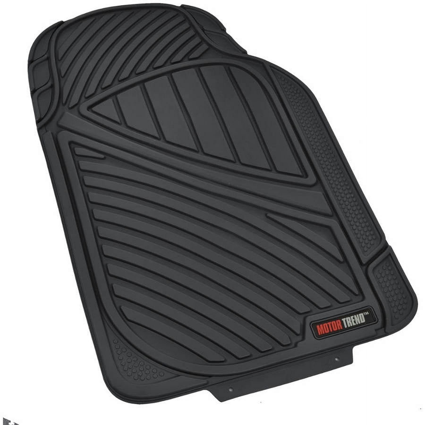 Motor Trend 100 Percent Odorless Car Floor Mats with Standard Trunk Cargo Mat, 4 Pieces Rubber Protection, Black Beige Gray - image 3 of 8