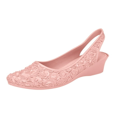 

PEASKJP Summer Sandals for Women Comfortable Casual Espadrille Slide On Platform Sandals Comfort Open Toe Ankle Elastic Strappy Studded Flatform Sandal Shoes (Pink 8)