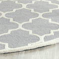 thumbnail image 3 of SAFAVIEH Cambridge Kevin Geometric Wool Area Rug, Silver/Ivory, 8' x 8' Round, 3 of 7