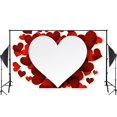 thumbnail image 2 of BSDHOME Polyester 5x7ft Red Wedding Decor Decoration Backdrop Heart-shaped Photography Background Studio Props Wall, 2 of 5