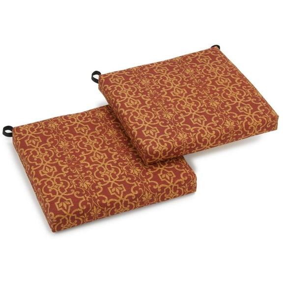 20-inch by 19-inch Spun Polyester Chair Cushion (Set of Two) - Vanya Paprika