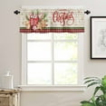 thumbnail image 7 of Santa Claus Candy Cane Curtain Valances Set Xmas Christmas Kitchen Curtains 36&nbsp;inch Length Rod Pocket Valance and Tiers 3 Piece Set Small Bedroom Bathroom Laundry Decor, 7 of 7