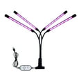 thumbnail image 1 of 4 Heads LED Grow Light with Blue Red Light 4/8/12H Timer 5 Brightness Leves Clip, 1 of 8