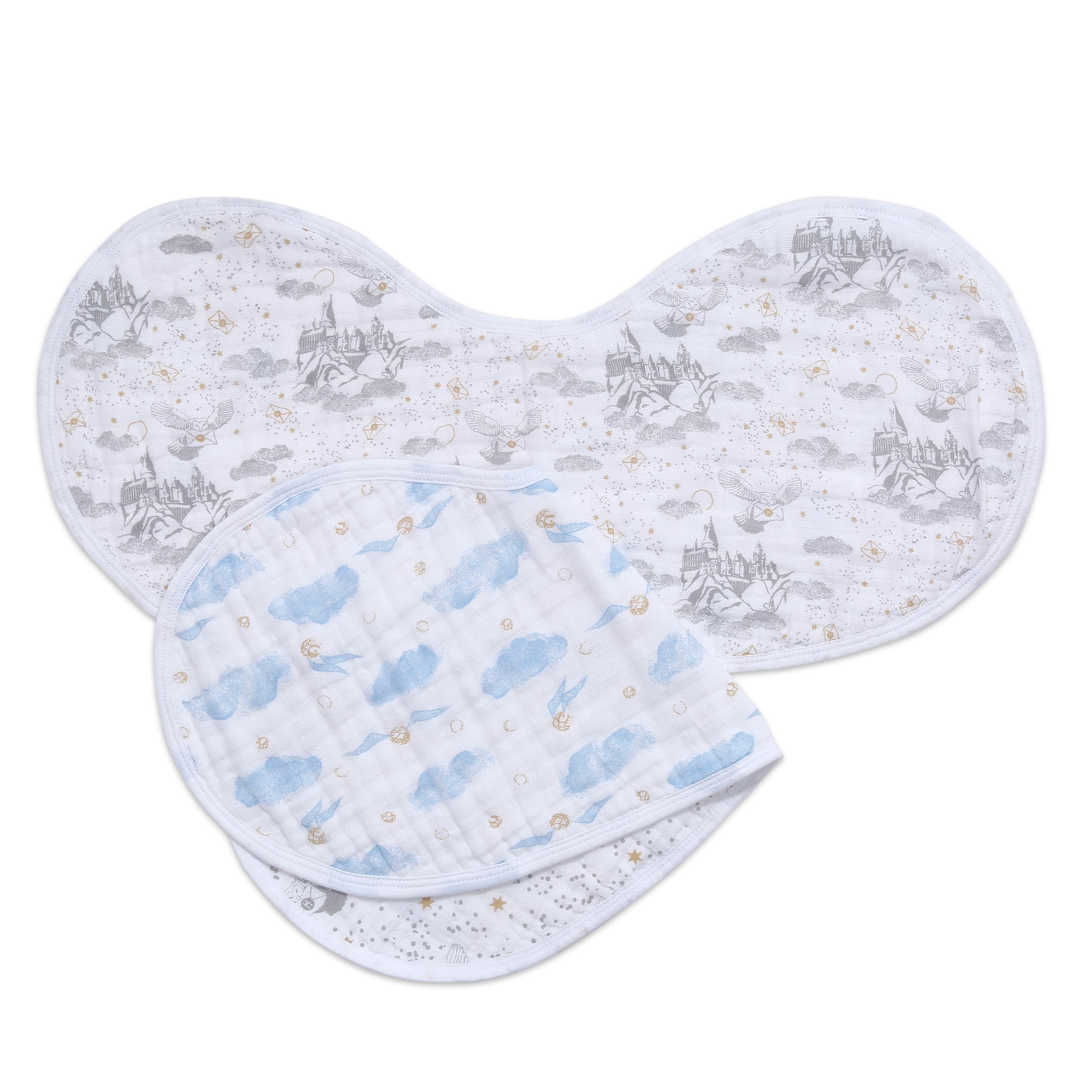 aden + anais, classic burpy bibs, Harry Potter™ iconic 2-pack