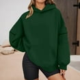 thumbnail image 2 of Women Hoodie Green Oversized Hoodies Long Sleeve Tops Pullover Hoodies for Women Cute Hoodie L, 2 of 6
