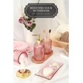 thumbnail image 2 of Set de accesorios de baño Kukikan Designer Pink Glass, 4 piezas, 2 of 8