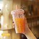 thumbnail image 2 of 420ml Reusable Sparkling Glitter Cup With Lid Straw Transparent Sequins Water Bottle Cute Plastic Double Layer Drink Mug, 2 of 2