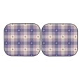 thumbnail image 7 of Kll Heart Check Plaid Windshield Sun Shade 2-Piece Foldable Car Front Window Sunshade For Most Sedans Suv Truck- Medium, 7 of 7