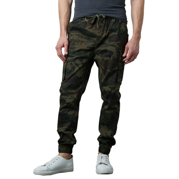 Galaxy by Harvic - Men's Slim Fit Stretch Cargo Jogger Pants - Walmart ...