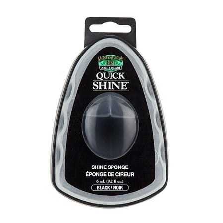 Moneysworth & Best Quick Shine Shoe Polish with Sponge 6ML Black Tint, Contains a liquid shine formula By Moneysworth and Best Shoe Care