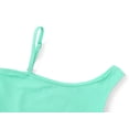 thumbnail image 3 of Serdomi Girls One Piece Swimsuit Trendy Mint Teal Rib Knit Color Block Side-Cutout Bathing Suit for Little & Big Kids Size 14, 3 of 8