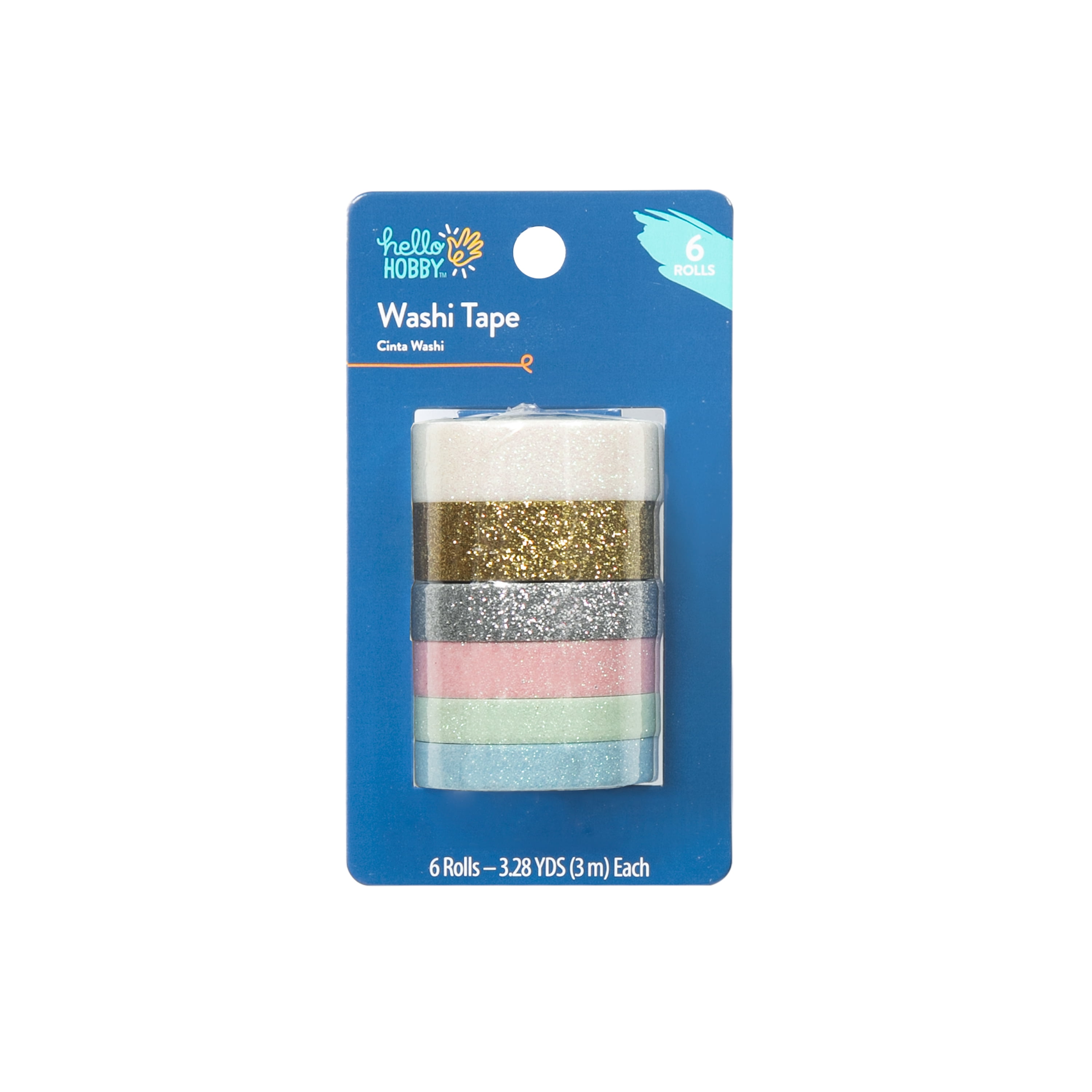 schildpad Stamboom vocaal Hello Hobby Glitter Washi Tape - Walmart.com