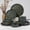 Reactive Moss Green-Round-12pcs for 4, variant on Speckled White Round-18pcs for 6 Stoneware Dinnerware Set