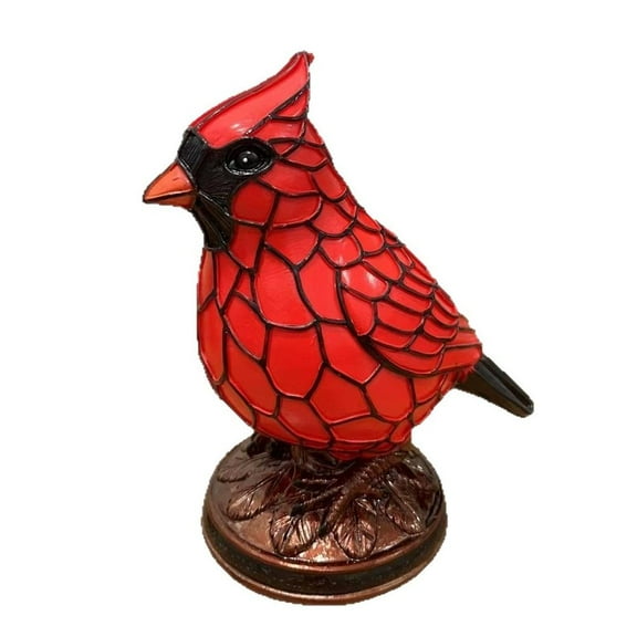 Red Bird Animal Table Lamp Decorative Night Light Resin Art Desk Lamp for Bedroom Living Room Bedside Decor