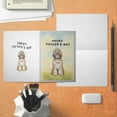 thumbnail image 4 of Cute Afghan Hound Loves Dad Happy Father's Day 5x7in Folded Greeting Card Dog Lover Single Note Card with Envelope - 12008, 4 of 5