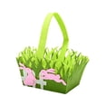 thumbnail image 1 of Cesta de Pascua con asa para niños, de tela no tejida, ideal para decorar fiestas de Pascua. conejito rosa, 1 of 9