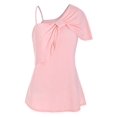 thumbnail image 1 of Tamaño más rizado Frente nudo camiseta Rosegal  Camisetas tallas grandes, 1 of 5