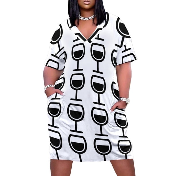 Una copa o dos de vino Vestido holgado con bolsillos Vestido largo mujer Vestidos de verano gala