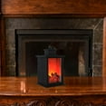 thumbnail image 4 of Fireplace Lanterns Decorative,Small Fire Place,Flame Effect LED Fire Lamp,Battery Operated USB Charge Portable Fireplace,Indoor Outdoor Christmas Decoration (No Heater Function Black),C, 4 of 7