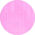 thumbnail image 1 of Ahgly Company Indoor Round Solid Pink Modern Area Rugs, 7' Round, 1 of 4