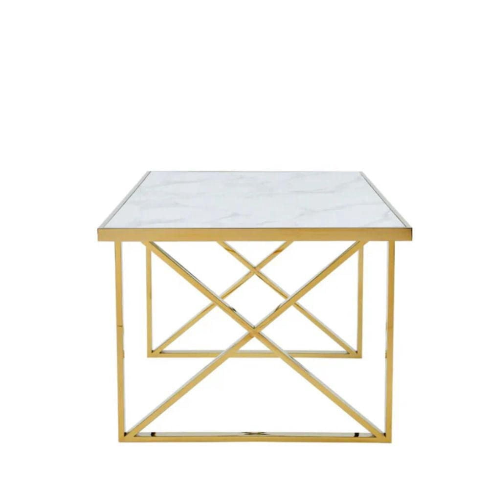 Heavenly Collection Faux Marble Dining Table